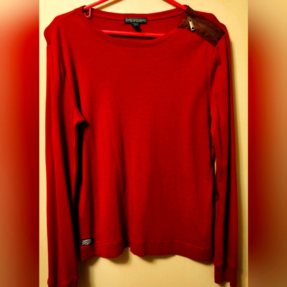 Ralph Lauren Red Long Sleeve Top